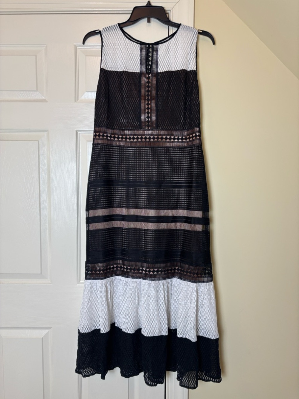 New York & Company Black and White Lace Dress size 14